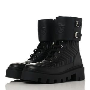 Gucci Nappa Frances GG Matelasse Platform Combat Boots